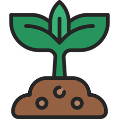sprout filled outline icon