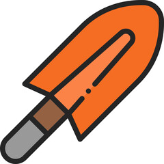 trowel filled outline icon