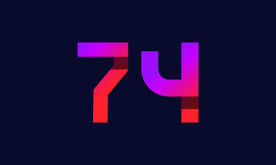 74 New Gradient Orange Modern Logo