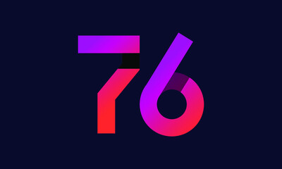 76 New Gradient Orange Modern Logo