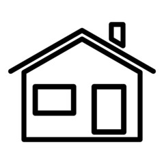 House Flat Icon Isolated On White Background