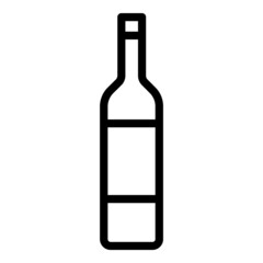 Glass Bottle Flat Icon Isolated On White Background