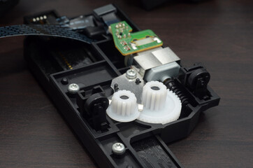 Fototapeta premium parts spare parts electronic components of the board close-up