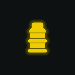 Baby Bottle Variant yellow glowing neon icon