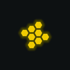 Bond yellow glowing neon icon