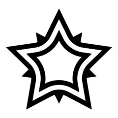 Stars Flat Icon Isolated On White Background