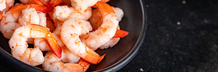 shrimp food prawn peeled shrimp healthy meal food diet snack on the table copy space food background rustic 
