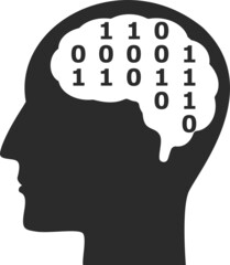 artificial intelligence ai head icon