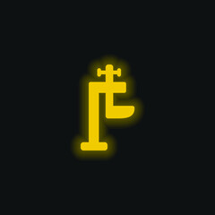 Obraz premium Adjustment System yellow glowing neon icon
