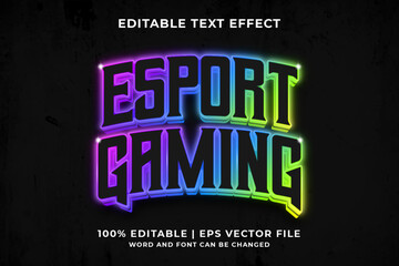 Editable text effect - Esport Gaming 3d template style premium vector © Hasbi Creative