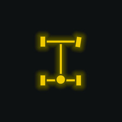Axle yellow glowing neon icon