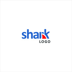 modern wordmark logo design idea for letter shark