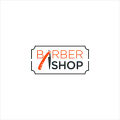 simple barbershop logo design template