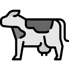cow filled outline icon