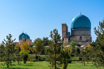 Fototapeta na wymiar Uzbekistan, city of Chakhrisabz (old Kech) The Dorut Tilovat Complex.
