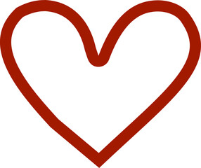 Heart icon hand drawn sketch icon