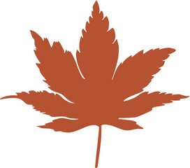 Maple leaf hand drawn sketch icon