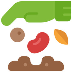 sowing seeds flat icon