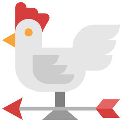 weathercock flat icon