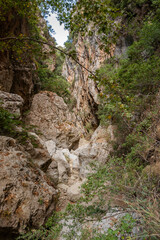 View of The Patsos Gorge, Crete, Greece