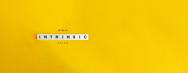 Obraz premium Intrinsic Value Banner.
