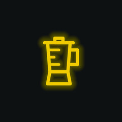 Blender yellow glowing neon icon