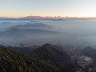 Fototapeta na wymiar Smog Covering the City of Kathmandu