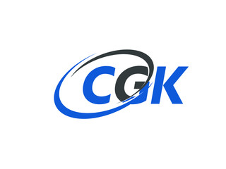 CGK letter creative modern elegant swoosh logo design