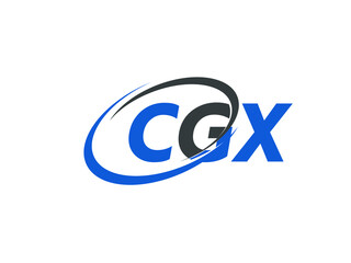 CGX letter creative modern elegant swoosh logo design