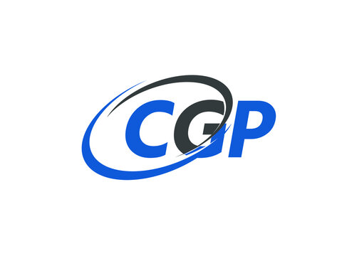 CGP letter creative modern elegant swoosh logo design