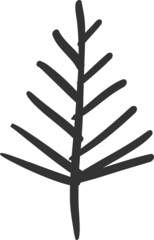 Christmas tree hand drawn sketch icon