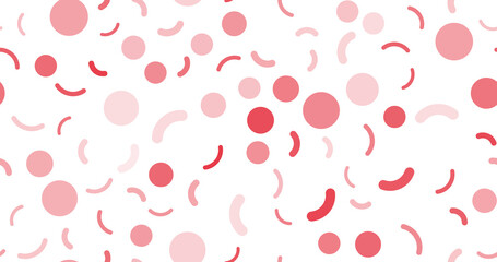 Abstract shapes seamless pattern background made of set of circles. Ornament can be used for gift wrapping paper, pattern fills, web page background, surface textures and fabrics.