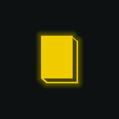 Book yellow glowing neon icon