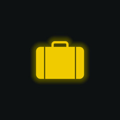 Black Baggage Tool yellow glowing neon icon