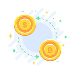 Cryptocurrency exchange illustration