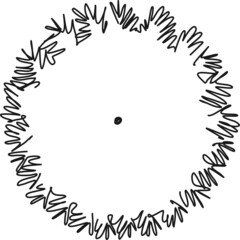 Tree plan hand drawn sketch icon top