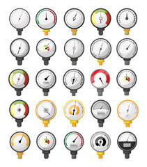 Naklejka premium Collection of water and gas meters