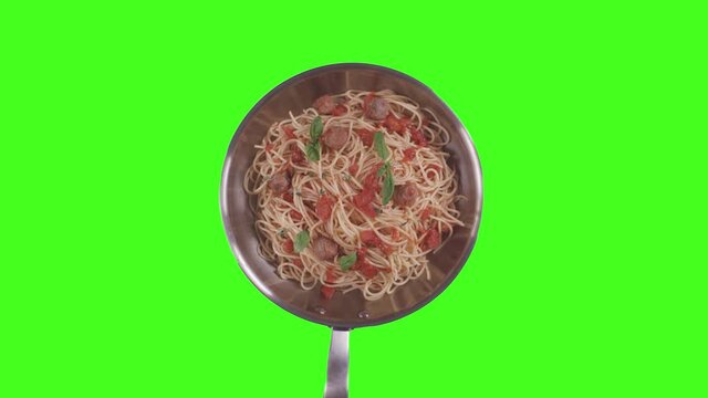 Green Screen Turning Pasta