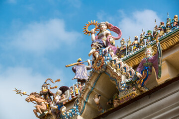 Decoration art sculpture at Wat Pariwas is a Thai buddhism temple, new famous temple in Bangkok, Thailand
