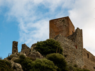 Fototapeta premium Ancient medieval castle of the small town Burgos in Sardinia