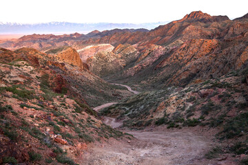 The natural unusual landscape of the Red Canyon of unusual beauty is similar to the Martian landscape, the Charyn Canyon