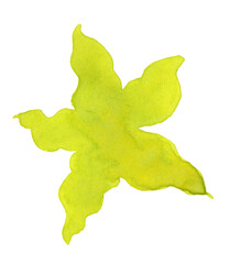 Starfish in flat style. Marine icon in cartoon style. Summer illustration