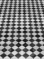 Obraz premium Dallage ancien en damier