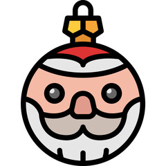christmas ball filled outline icon