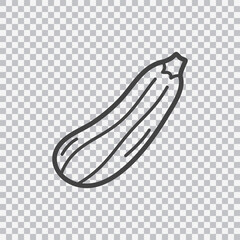 Zucchini line icon. Vector isolated on transparent background.