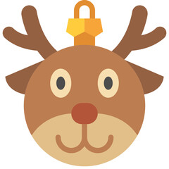 christmas ornament flat icon