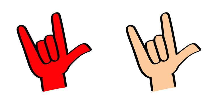 Deaf sign language love symbol. I Love You. Hand sign Vector icon or pictogram. Non verbal or manual communication, emotional heart month. Valentines ( valentine, valentine's ) day 