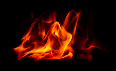 fire flames on black