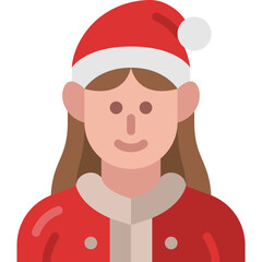 christmas woman icon