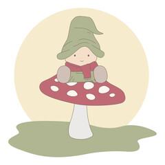 Obraz na płótnie Canvas mushroom elf